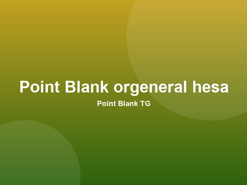 Point Blank TG